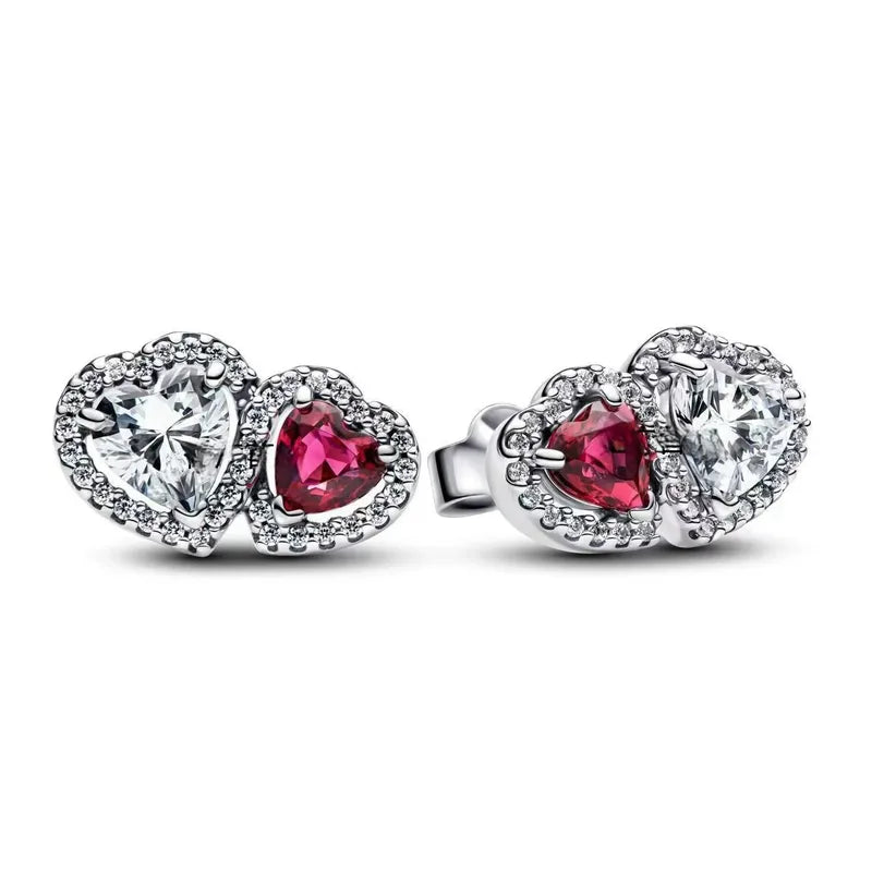 Double Heart Silver 925