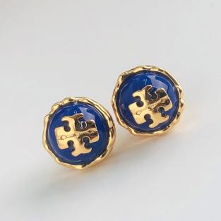 Blue and Gold Enamel Stud